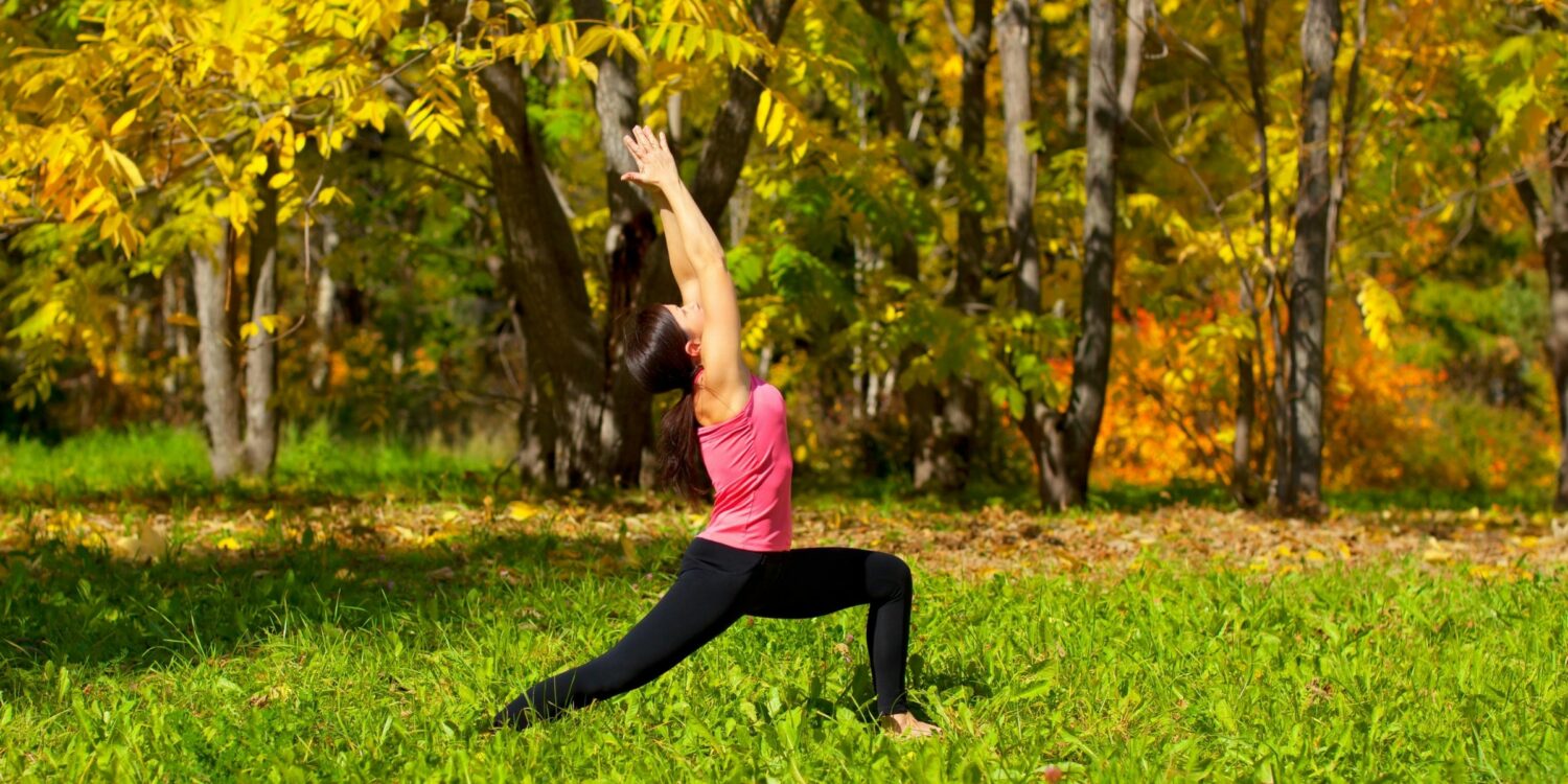 fall yoga warrior
