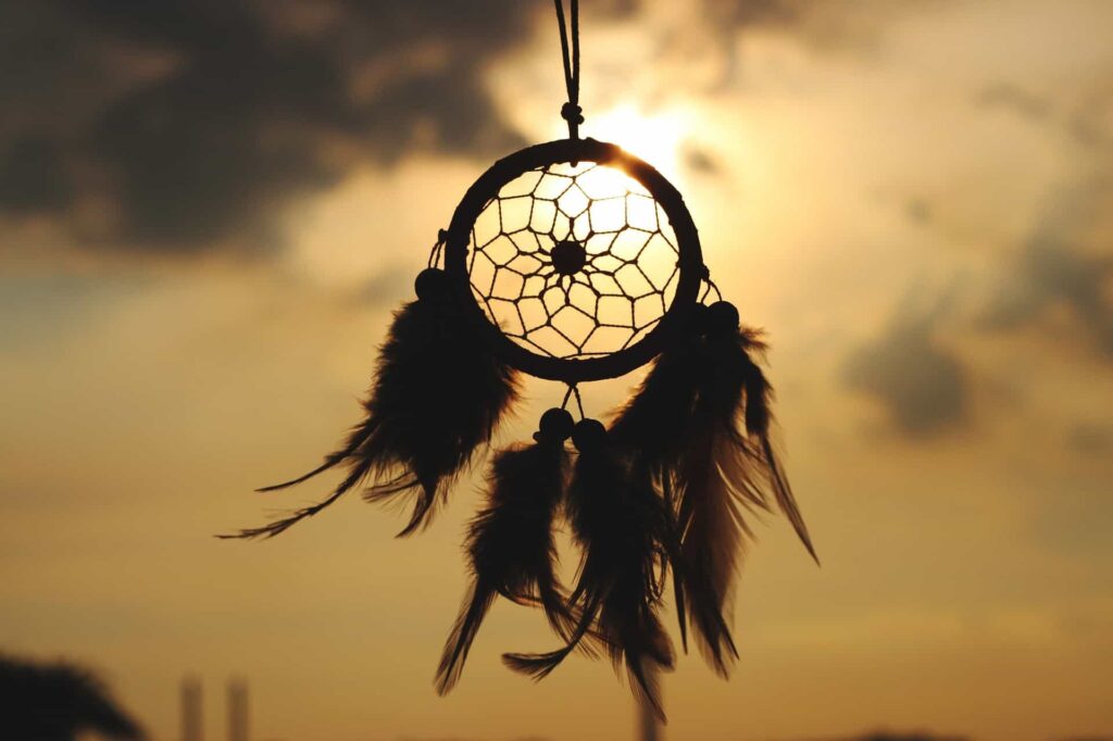 dream catcher against the night sky